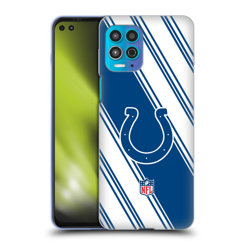 NFL Indianapolis Colts Artwork Stripes Soft Gel Case for Motorola Moto G100