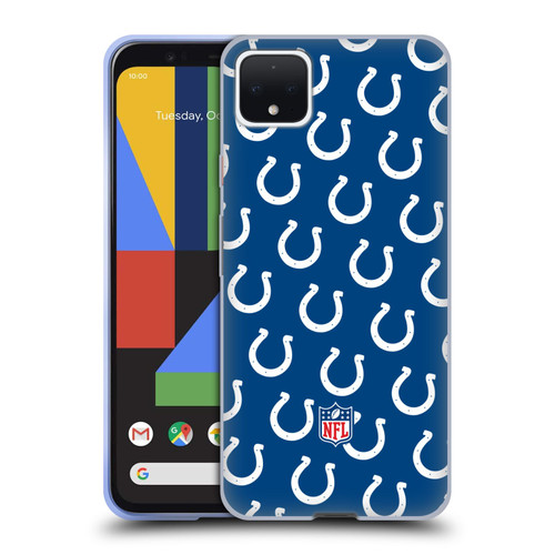 NFL Indianapolis Colts Artwork Patterns Soft Gel Case for Google Pixel 4 XL