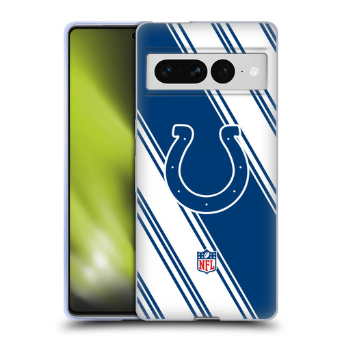NFL Indianapolis Colts Artwork Stripes Soft Gel Case for Google Pixel 7 Pro