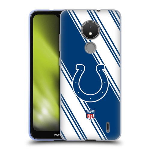 NFL Indianapolis Colts Artwork Stripes Soft Gel Case for Nokia C21