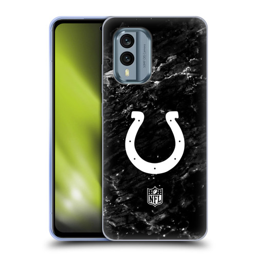 NFL Indianapolis Colts Artwork Marble Soft Gel Case for Nokia X30