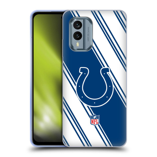 NFL Indianapolis Colts Artwork Stripes Soft Gel Case for Nokia X30