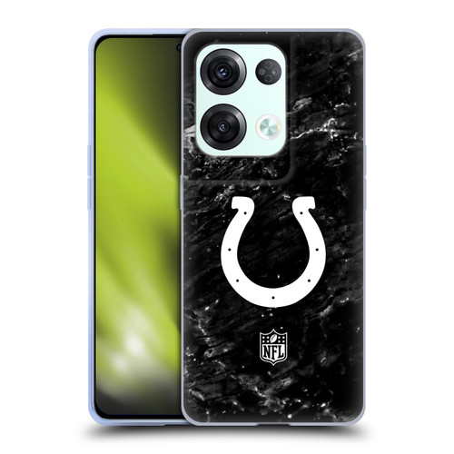 NFL Indianapolis Colts Artwork Marble Soft Gel Case for OPPO Reno8 Pro