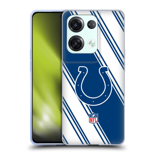 NFL Indianapolis Colts Artwork Stripes Soft Gel Case for OPPO Reno8 Pro