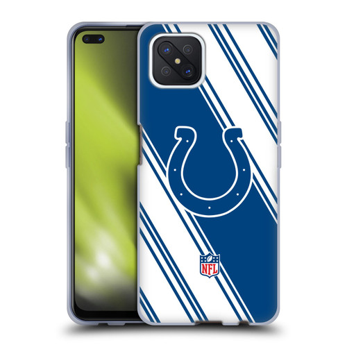 NFL Indianapolis Colts Artwork Stripes Soft Gel Case for OPPO Reno4 Z 5G