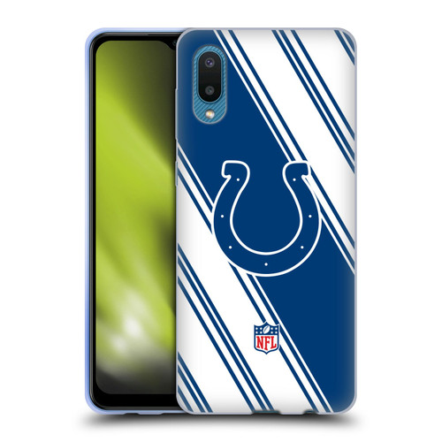 NFL Indianapolis Colts Artwork Stripes Soft Gel Case for Samsung Galaxy A02/M02 (2021)
