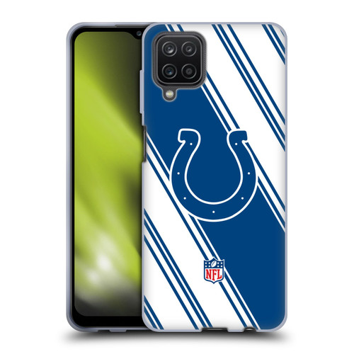 NFL Indianapolis Colts Artwork Stripes Soft Gel Case for Samsung Galaxy A12 (2020)