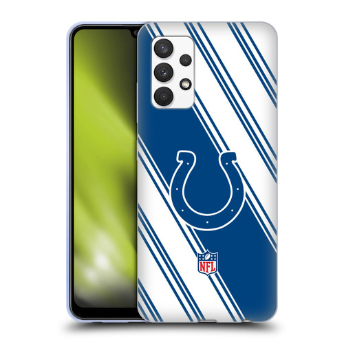 NFL Indianapolis Colts Artwork Stripes Soft Gel Case for Samsung Galaxy A32 (2021)