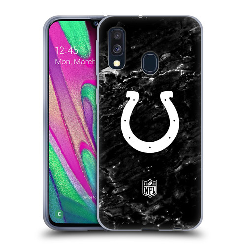 NFL Indianapolis Colts Artwork Marble Soft Gel Case for Samsung Galaxy A40 (2019)