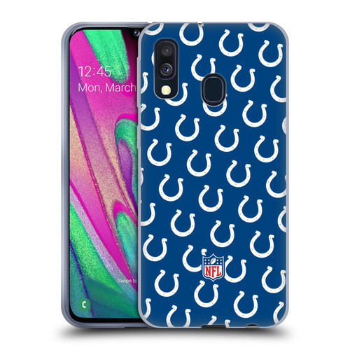 NFL Indianapolis Colts Artwork Patterns Soft Gel Case for Samsung Galaxy A40 (2019)