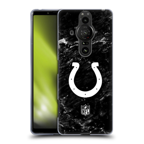 NFL Indianapolis Colts Artwork Marble Soft Gel Case for Sony Xperia Pro-I