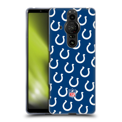 NFL Indianapolis Colts Artwork Patterns Soft Gel Case for Sony Xperia Pro-I