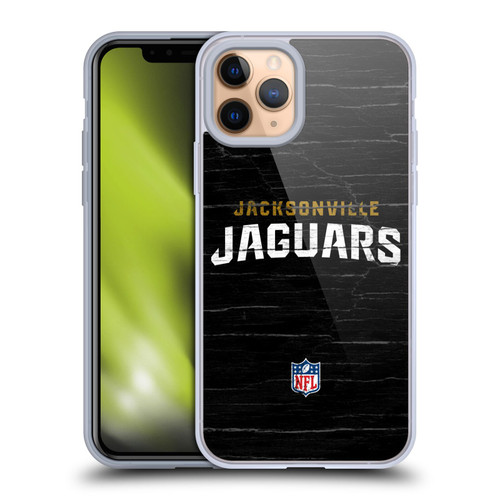 NFL Jacksonville Jaguars Logo Distressed Look Soft Gel Case for Apple iPhone 11 Pro