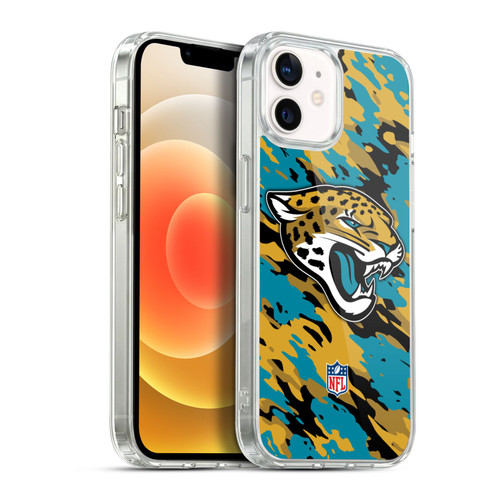 NFL Jacksonville Jaguars Logo Camou Soft Gel Case for Apple iPhone 12 / iPhone 12 Pro & MagSafe