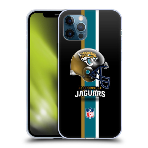 NFL Jacksonville Jaguars Logo Helmet Soft Gel Case for Apple iPhone 12 / iPhone 12 Pro