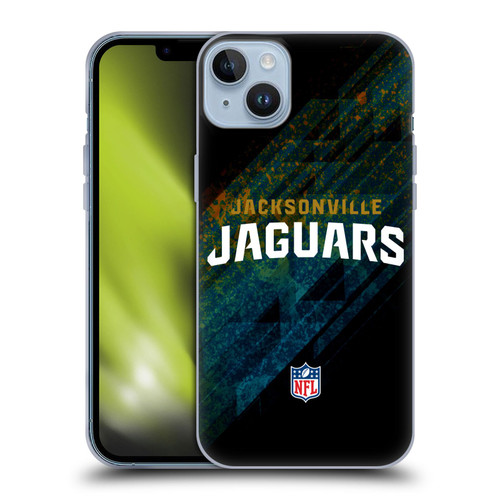 NFL Jacksonville Jaguars Logo Blur Soft Gel Case for Apple iPhone 14 Plus
