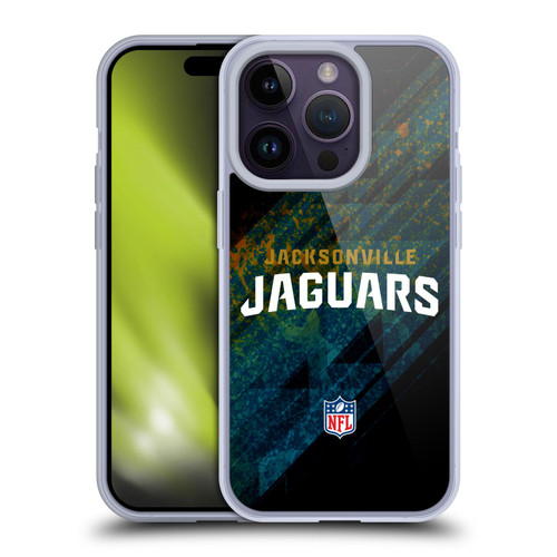NFL Jacksonville Jaguars Logo Blur Soft Gel Case for Apple iPhone 14 Pro