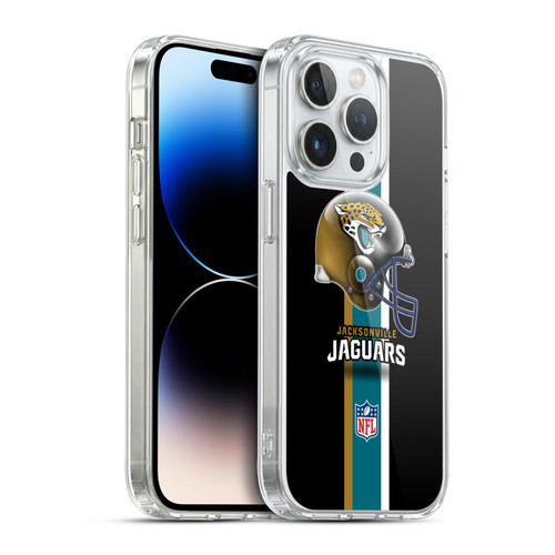 NFL Jacksonville Jaguars Logo Helmet Soft Gel Case for Apple iPhone 14 Pro & MagSafe