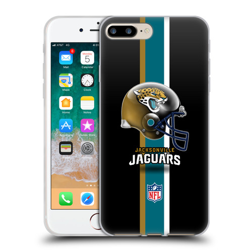 NFL Jacksonville Jaguars Logo Helmet Soft Gel Case for Apple iPhone 7 Plus / iPhone 8 Plus