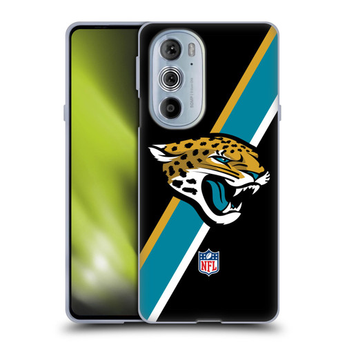NFL Jacksonville Jaguars Logo Stripes Soft Gel Case for Motorola Edge X30