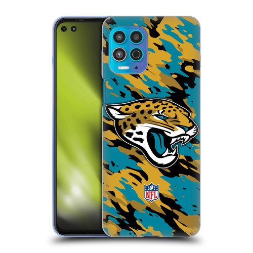 NFL Jacksonville Jaguars Logo Camou Soft Gel Case for Motorola Moto G100