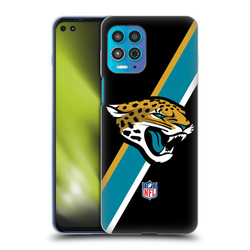 NFL Jacksonville Jaguars Logo Stripes Soft Gel Case for Motorola Moto G100