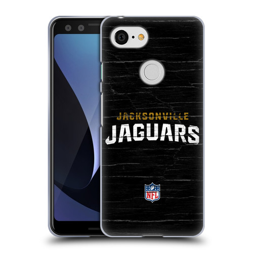 NFL Jacksonville Jaguars Logo Distressed Look Soft Gel Case for Google Pixel 3