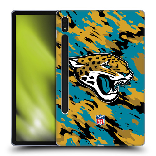 NFL Jacksonville Jaguars Logo Camou Soft Gel Case for Samsung Galaxy Tab S8