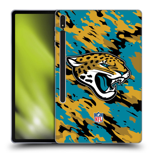NFL Jacksonville Jaguars Logo Camou Soft Gel Case for Samsung Galaxy Tab S8 Plus