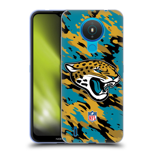 NFL Jacksonville Jaguars Logo Camou Soft Gel Case for Nokia 1.4