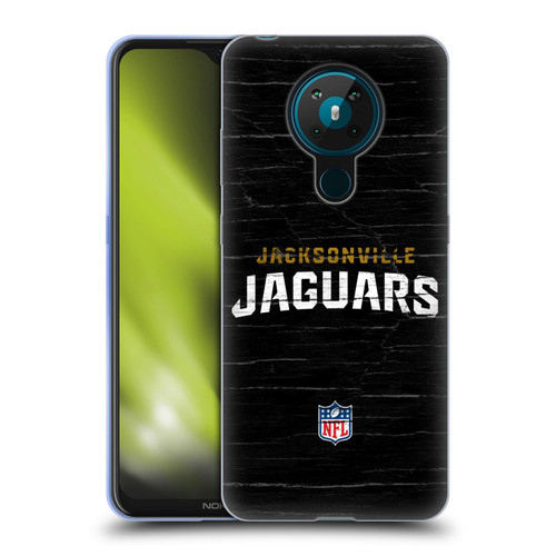 NFL Jacksonville Jaguars Logo Distressed Look Soft Gel Case for Nokia 5.3