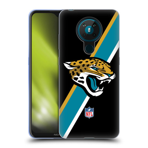 NFL Jacksonville Jaguars Logo Stripes Soft Gel Case for Nokia 5.3