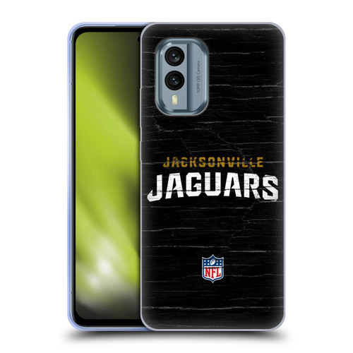 NFL Jacksonville Jaguars Logo Distressed Look Soft Gel Case for Nokia X30