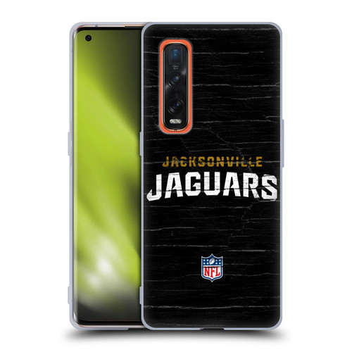 NFL Jacksonville Jaguars Logo Distressed Look Soft Gel Case for OPPO Find X2 Pro 5G