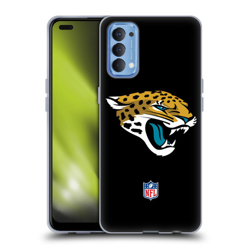 NFL Jacksonville Jaguars Logo Plain Soft Gel Case for OPPO Reno 4 5G