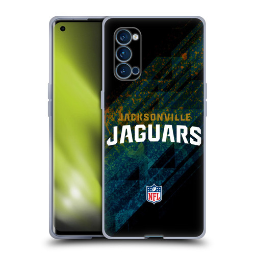 NFL Jacksonville Jaguars Logo Blur Soft Gel Case for OPPO Reno 4 Pro 5G