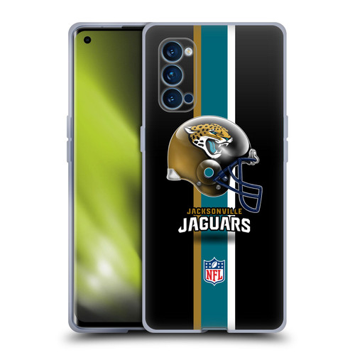 NFL Jacksonville Jaguars Logo Helmet Soft Gel Case for OPPO Reno 4 Pro 5G