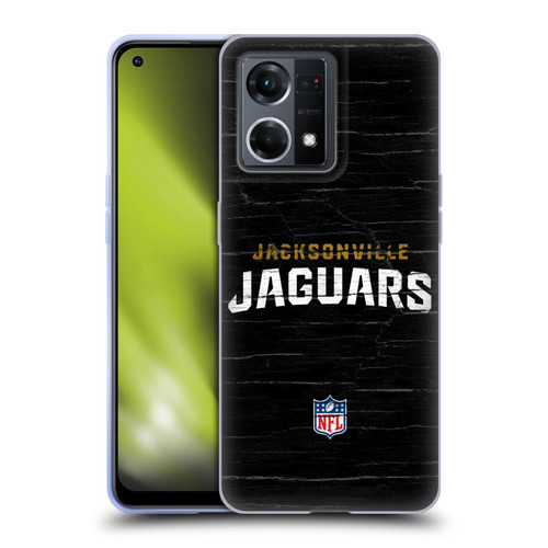 NFL Jacksonville Jaguars Logo Distressed Look Soft Gel Case for OPPO Reno8 4G
