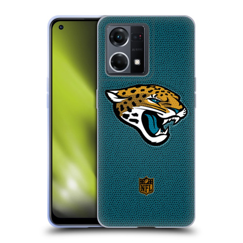 NFL Jacksonville Jaguars Logo Football Soft Gel Case for OPPO Reno8 4G