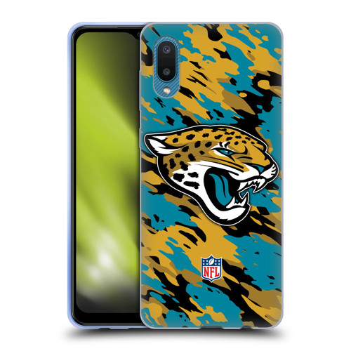 NFL Jacksonville Jaguars Logo Camou Soft Gel Case for Samsung Galaxy A02/M02 (2021)