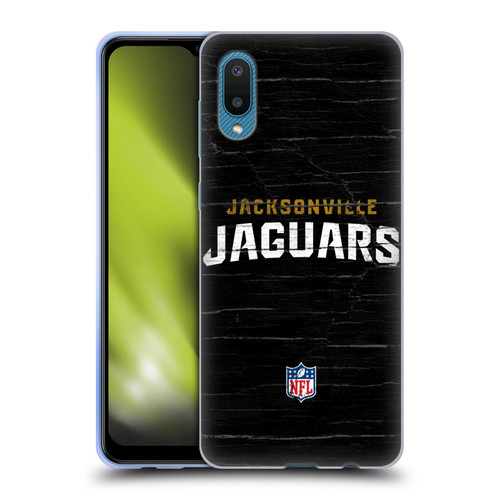 NFL Jacksonville Jaguars Logo Distressed Look Soft Gel Case for Samsung Galaxy A02/M02 (2021)