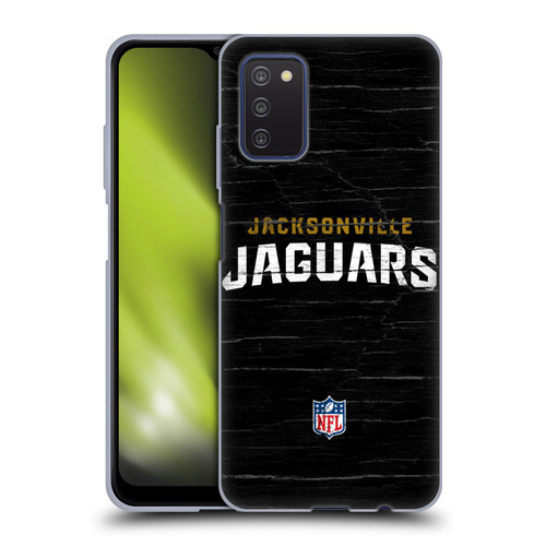 NFL Jacksonville Jaguars Logo Distressed Look Soft Gel Case for Samsung Galaxy A03s (2021)