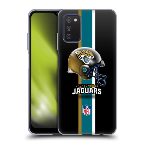 NFL Jacksonville Jaguars Logo Helmet Soft Gel Case for Samsung Galaxy A03s (2021)