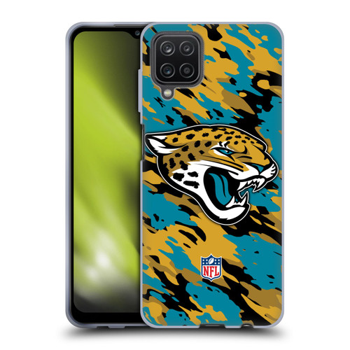 NFL Jacksonville Jaguars Logo Camou Soft Gel Case for Samsung Galaxy A12 (2020)