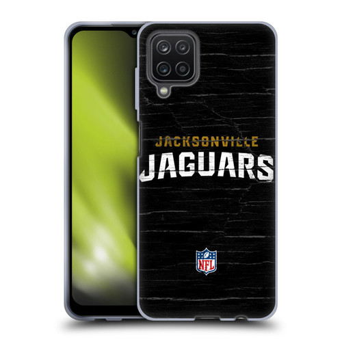 NFL Jacksonville Jaguars Logo Distressed Look Soft Gel Case for Samsung Galaxy A12 (2020)