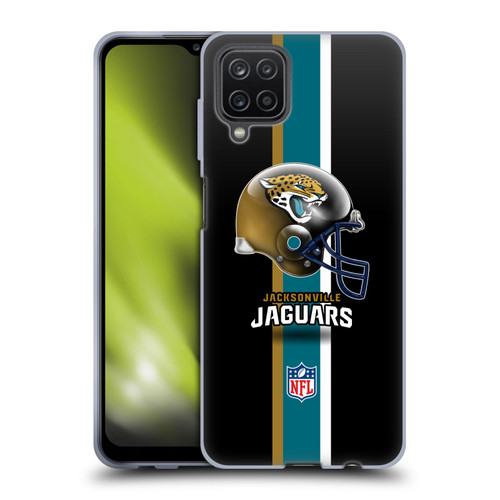 NFL Jacksonville Jaguars Logo Helmet Soft Gel Case for Samsung Galaxy A12 (2020)
