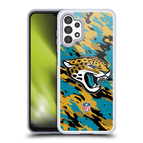 NFL Jacksonville Jaguars Logo Camou Soft Gel Case for Samsung Galaxy A13 (2022)