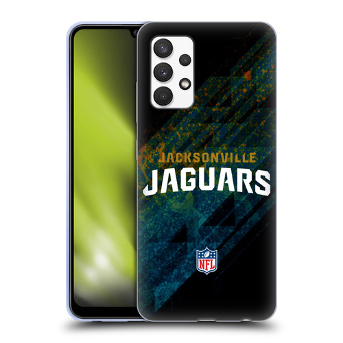 NFL Jacksonville Jaguars Logo Blur Soft Gel Case for Samsung Galaxy A32 (2021)