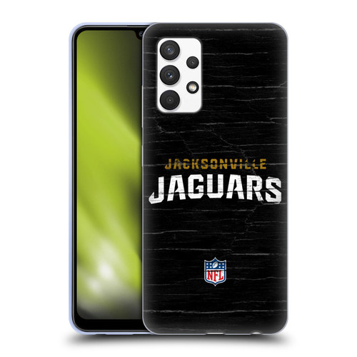 NFL Jacksonville Jaguars Logo Distressed Look Soft Gel Case for Samsung Galaxy A32 (2021)