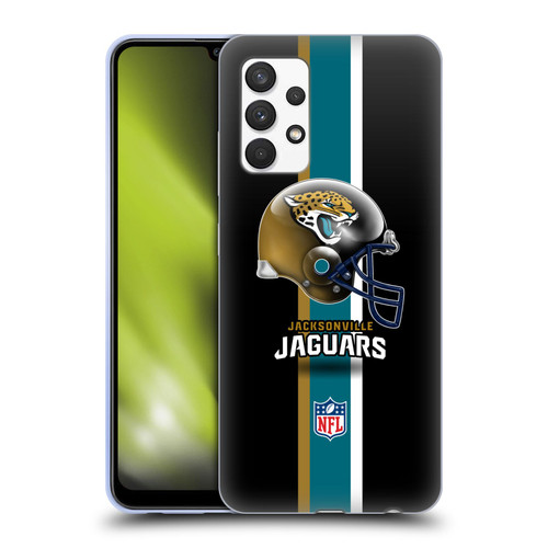 NFL Jacksonville Jaguars Logo Helmet Soft Gel Case for Samsung Galaxy A32 (2021)